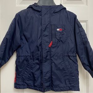 Tommy Hilfiger Jacket, Coat. Quilted Fleece inside lining, with Hood Boys Size 5